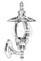 Opviq Lámpara de Pared Exterior BAP-68205-BKR Marrón